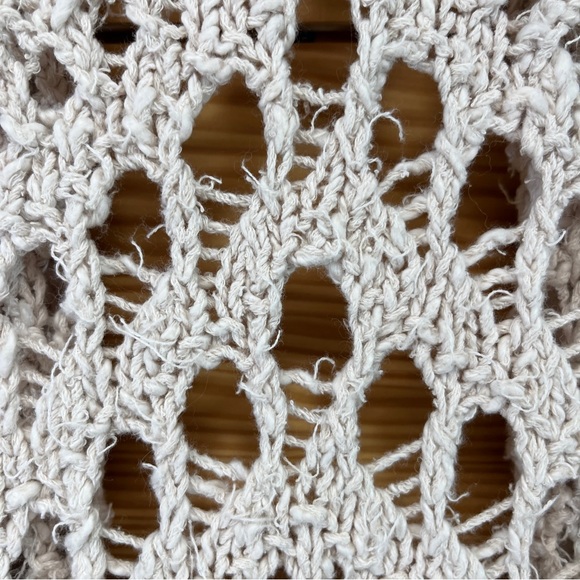 Line the Label Cardigan Sweater Duster Longline Small Cotton Ivory Festival B88 - Picture 12 of 16